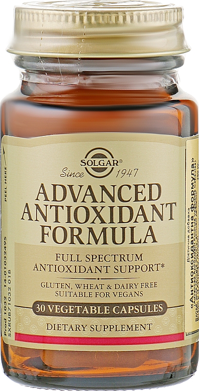 Пищевая добавка "Антиоксидантный комплекс", капсулы - Solgar Advanced Antioxidant Formula — фото N1