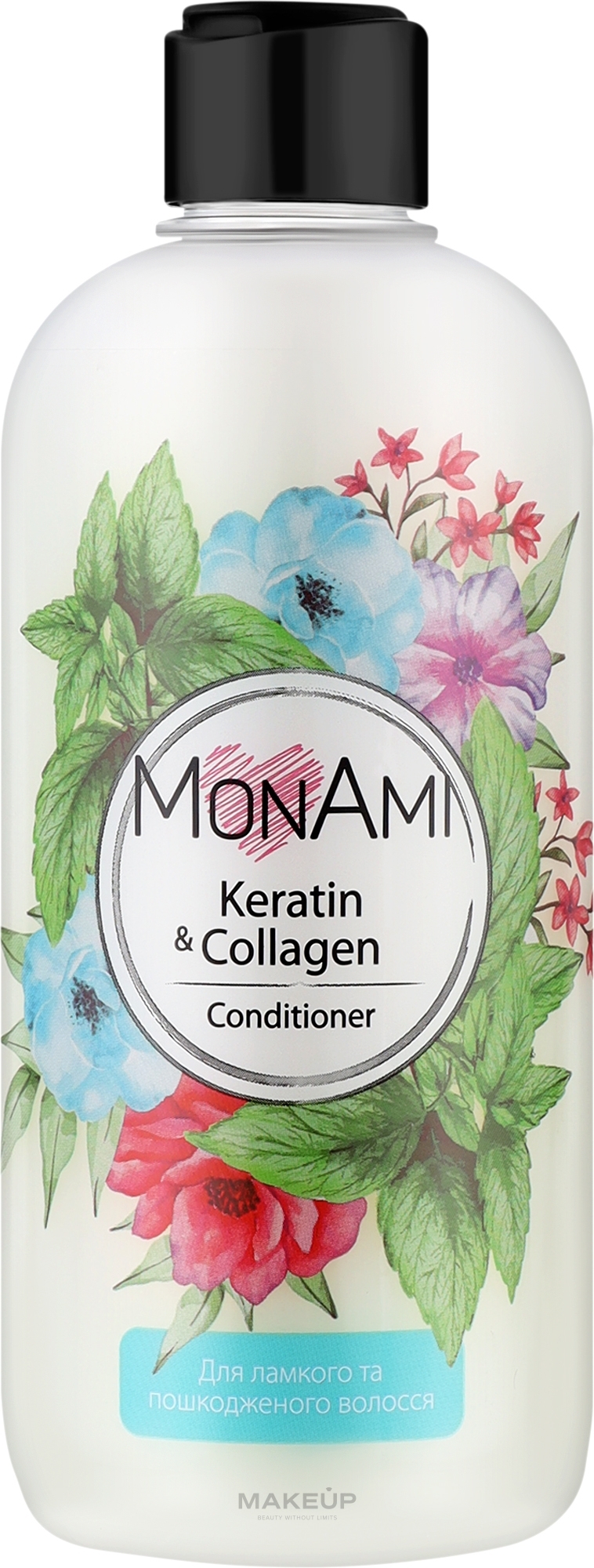Кондиционер для ломких и поврежденных волос - MonAmi Keratin & Collagen Conditioner — фото 500ml
