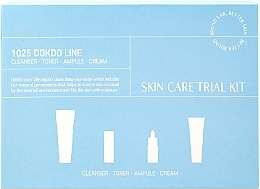 Духи, Парфюмерия, косметика Набор средств с морской водой - Round Lab 1025 Dokdo Line Skin Care Trial Kit (foam/30ml + toner/20ml + serum/10ml + cr/20ml)