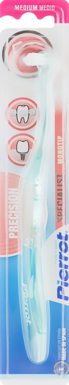 Зубна монопучкова щітка, прозоро-бірюзова - Pierrot Specialist Precision Monotip Toothbrush — фото N1