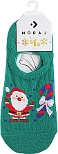 Духи, Парфюмерия, косметика Носки женские короткие с рождественским мотивом, зеленые - Moraj