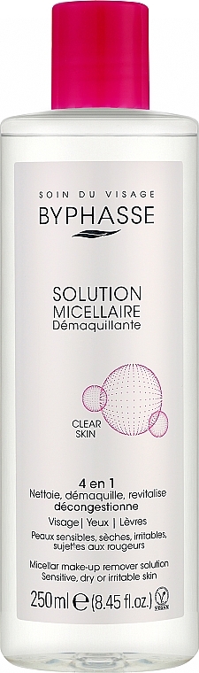 Мицелярная вода для чувствительной кожи - Byphasse Solution Micellaire Démaquillante 