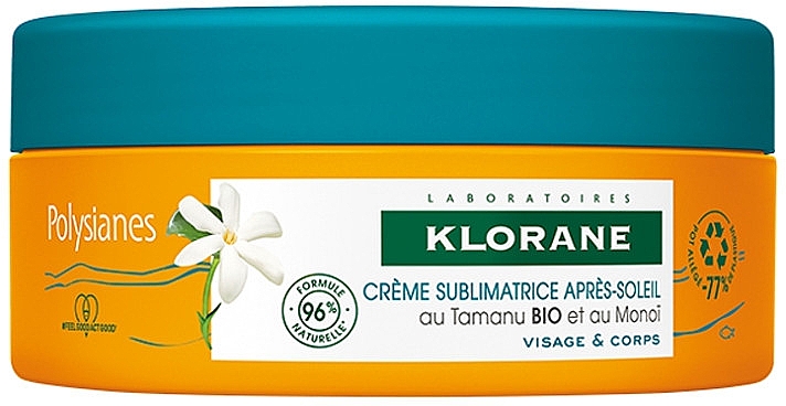 Крем после загара - Klorane Polysianes After-Sun Sublimating Cream Tamanu and Monoi