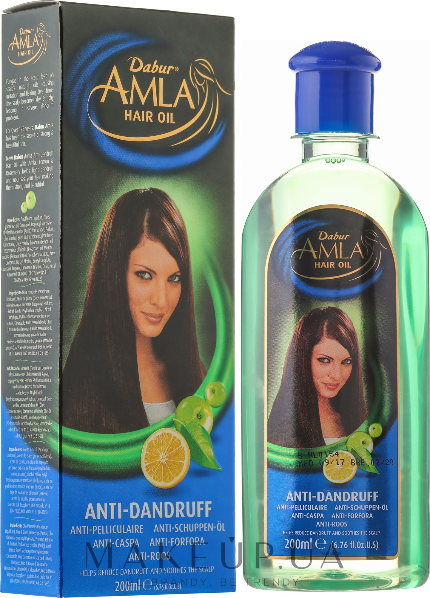 Масло для волос с лимоном от перхоти - Dabur Amla Hair Oil — фото 200ml