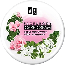 Духи, Парфюмерия, косметика Крем для лица и тела "Роза и аллантоин" - AA Face And Body Care Cream