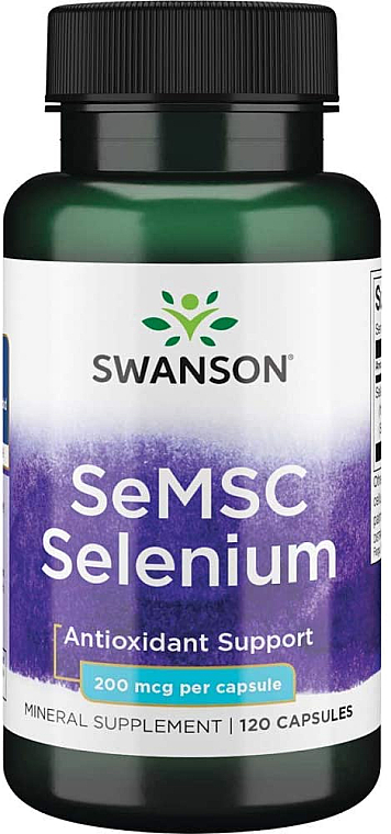 Пищевая добавка "Минералы", 200 мкг, 120 капсул - Swanson SeMSC Selenium — фото N1