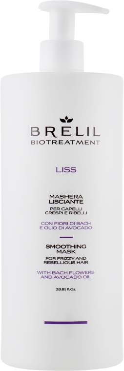 Маска для розгладжування волосся - Brelil Bio Treatment Liss Hair Mask — фото N1