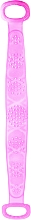 Парфумерія, косметика Силіконова мочалка для тіла з ручками, рожева - Deni Carte