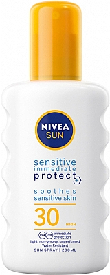 Сонцезахисний спрей - NIVEA Sun Sensitive Protect Spray SPF 30 — фото N1