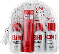 Набор - CHI Protect & Hold Travel Kit (sh/59ml + cond/59ml + h/treat/59ml + spray/74g) — фото N1