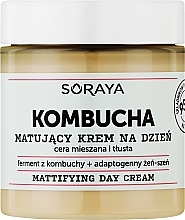 Матувальний денний крем для комбінованої та жирної шкіри - Soraya Kombucha Mattifying Day Cream — фото N1