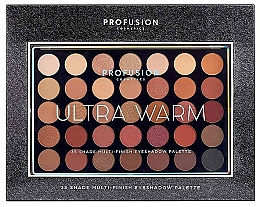 Парфумерія, косметика Палетка тіней для повік - Profusion Cosmetics Ultra Warm 35 Shade Multi-Finish Eyeshadow Palette