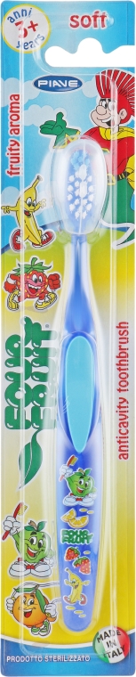Зубна щітка для малюків "Four Fruit", синя - Silver Care — фото N1