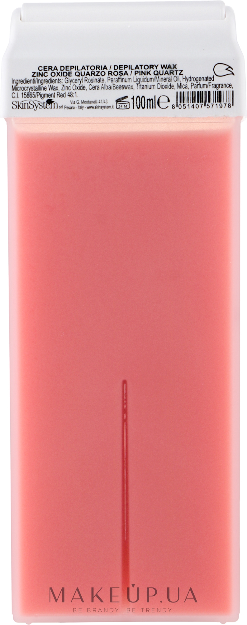Віск для депіляції у картриджі з оксидом цинку "Рожевий кварц" - Skin System — фото 100ml