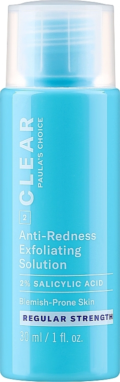 Ексфоліант для обличчя з 2%-ою саліциловою кислотою - Paula's Choice Clear Regular Strength Anti-Redness Exfoliating Solution Travel Size — фото N1