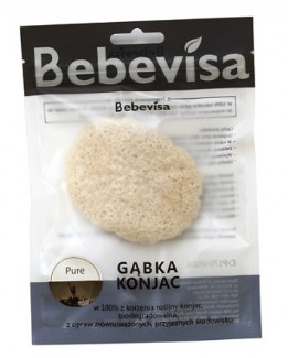 Спонж для вмивання, овальний - Bebevisa Pure Konjac Sponge — фото N1