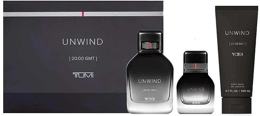 Tumi Unwind - Набор (edp/100ml + edp/30ml + sh/gel/200ml) — фото N1