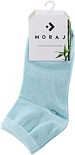 Парфумерія, косметика Жіночі бамбукові шкарпетки до щиколоток, 1 пара, блакитні - Moraj