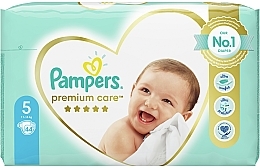 Підгузки Premium Care Размер 5 (Junior) 11-16 кг, 44 шт. - Pampers — фото N2