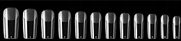 Гнучкі прозорі тіпси для нарощування нігтів "Квадрат", 120 шт. - Deni Carte Square — фото N2