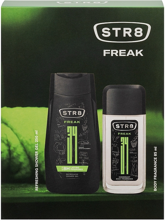 STR8 Freak - Набор (deo/spray/85ml + sh/gel/250ml) — фото N1