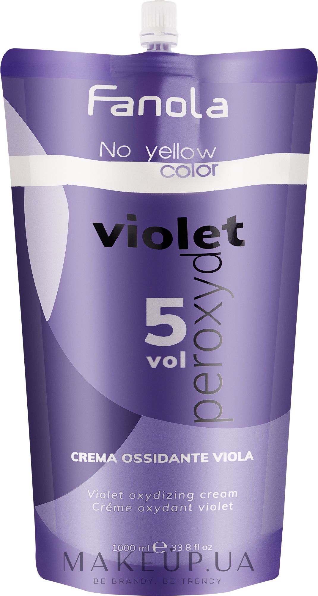 Фіолетовий окислювач проти жовтизни 1.5% - Fanola No Yellow Purple Oxidizing Cream (5 Vol) — фото 1000ml