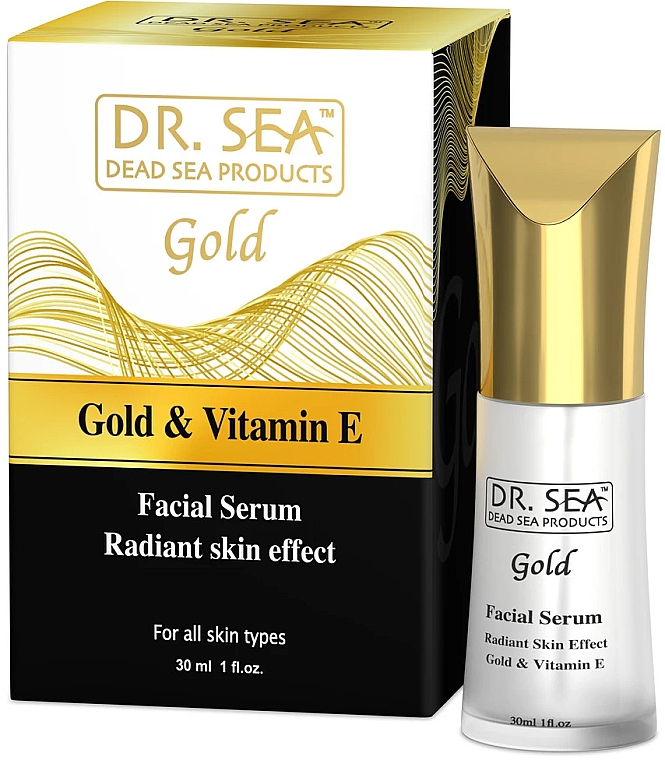 Сыворотка для лица с золотом и витамином Е - Dr.Sea Gold & Vitamin E Radiant Skin Effect Serum — фото N1
