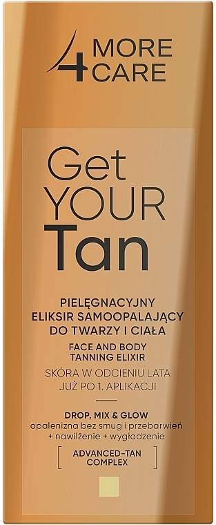Эликсир-автозагар для лица и тела - More4Care Get Your Tan! Face And Body Tanning Elixir — фото N1