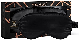 Шелковая повязка для глаз, черная - Crystallove Men Silk Eye Mask Black — фото N1