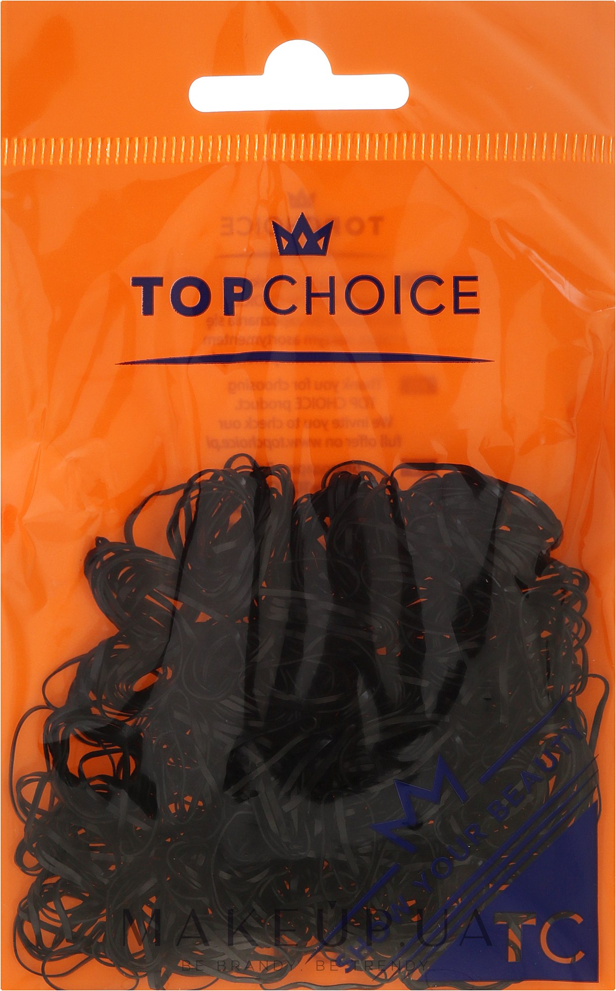 Резинки для волосся 22722, чорні - Top Choice — фото 500шт