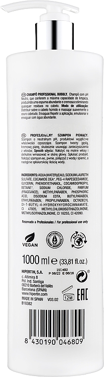 Шампунь для волосся з нейтральним pH - Hipertin Professional Line Bubbly Ph Shampoo — фото N2