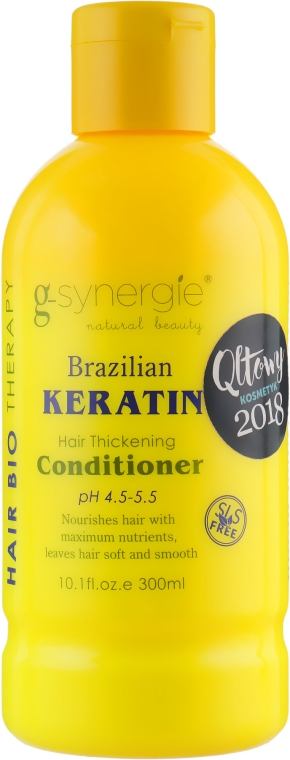 Кондиціонер для волосся з кератином - G-synergie Brazilian Keratin Conditioner — фото N1