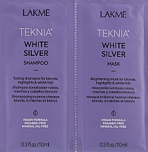 Набор пробников - Lakme Teknia White Silver (sh/10ml + mask/10ml) — фото N2