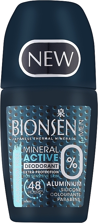 Шариковый дезодорант для мужчин - Bionsen Men Deodorant Mineral Active Roll-On — фото N1