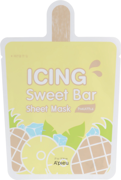 Тканевая маска с экстрактом ананаса - A'pieu Icing Sweet Bar Sheet Mask Pineapple — фото N1