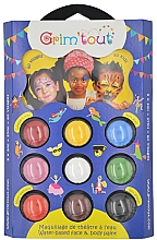 Духи, Парфюмерия, косметика Тематическая палитра красок для грима, 9 цветов, "Карнавал" - GrimTout Carnaval