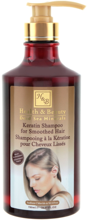 Шампунь з кератином волосся після термічного впливу - Health And Beauty Keratin Shampoo — фото N1