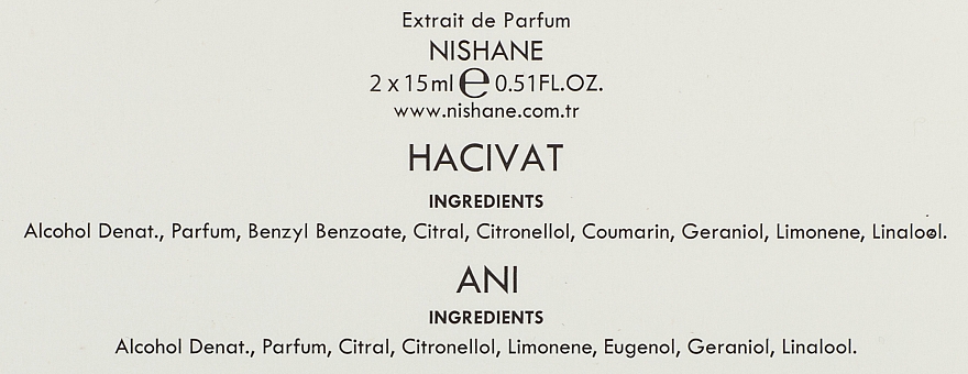 Nishane Hacivat & Ani - Набор (parfum/2*15ml) — фото N3