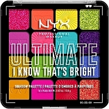 Палетка з 16 відтінків тіней для повік - NYX Professional Makeup Ultimate Shadow Palette — фото N10