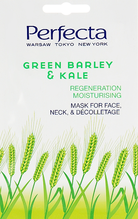Регенерирующая маска для лица - Perfecta Green Barley And Kale Face Mask