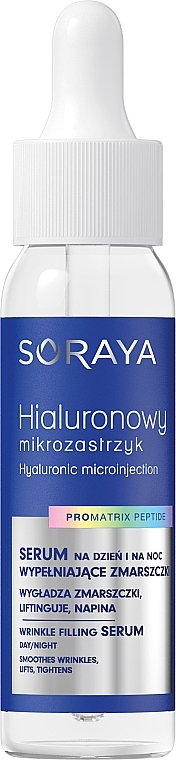 Сироватка проти зморщок для обличчя - Soraya Hyaluronic Microinjection Pro Matrix Peptide Wrinkle Filling Serum — фото N1