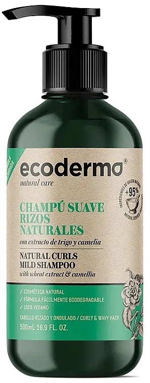 Шампунь для вьющихся волос - Ecoderma Natural Curls Mild Shampoo — фото N1