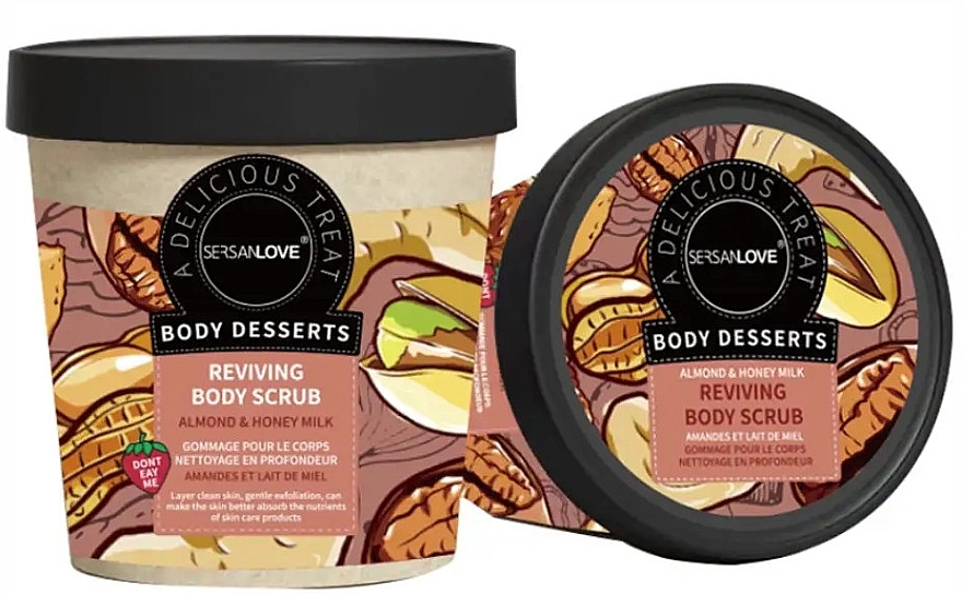 Скраб для тела - Sersanlove Body Desserts Instant Reviving Scrub Almond & Honey Milk — фото N1