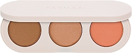 Палетка для обличчя 3 в 1 - Farmasi Peach Bite Palette — фото N1