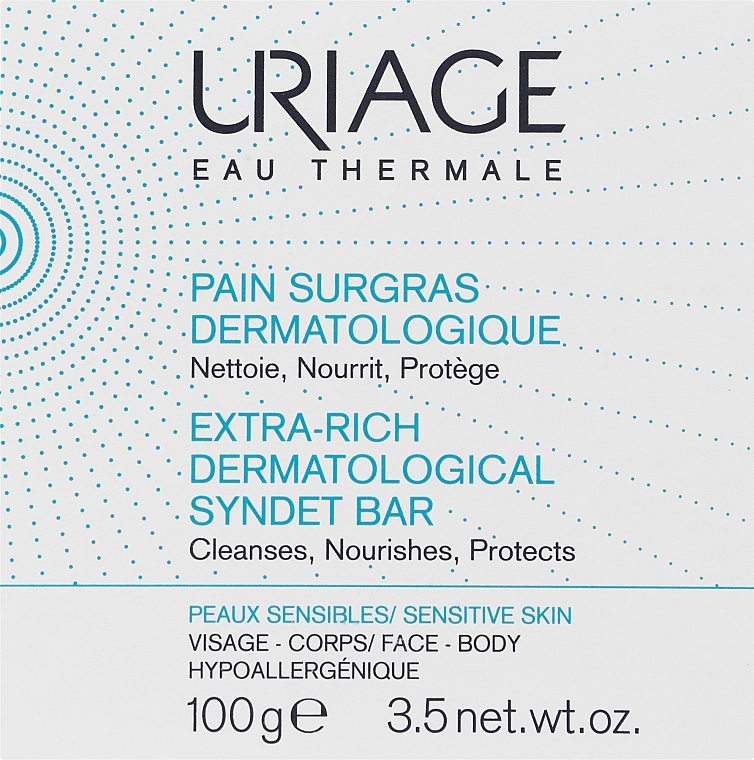 Мягкое дерматологическое мыло для кожи лица и тела - Uriage Pain Surgras Dermatological  — фото N1