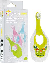 Зубна щітка для дітей від 0 до 3 років, салатова - Happy Dent Baby — фото N1