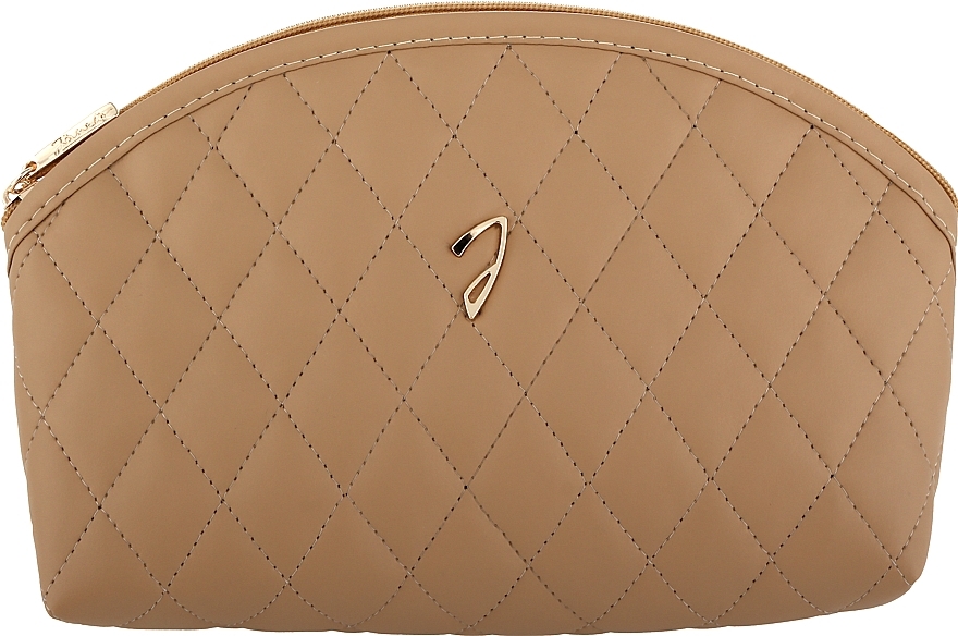 Косметичка стеганная, A6111VT CUO, коричневая - Janeke Medium quilted pouch, leather color — фото N1