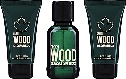 Dsquared2 Green Wood Pour Homme - Набор (edt/50ml + s/g/50ml + aft sh balm/50ml) — фото N1
