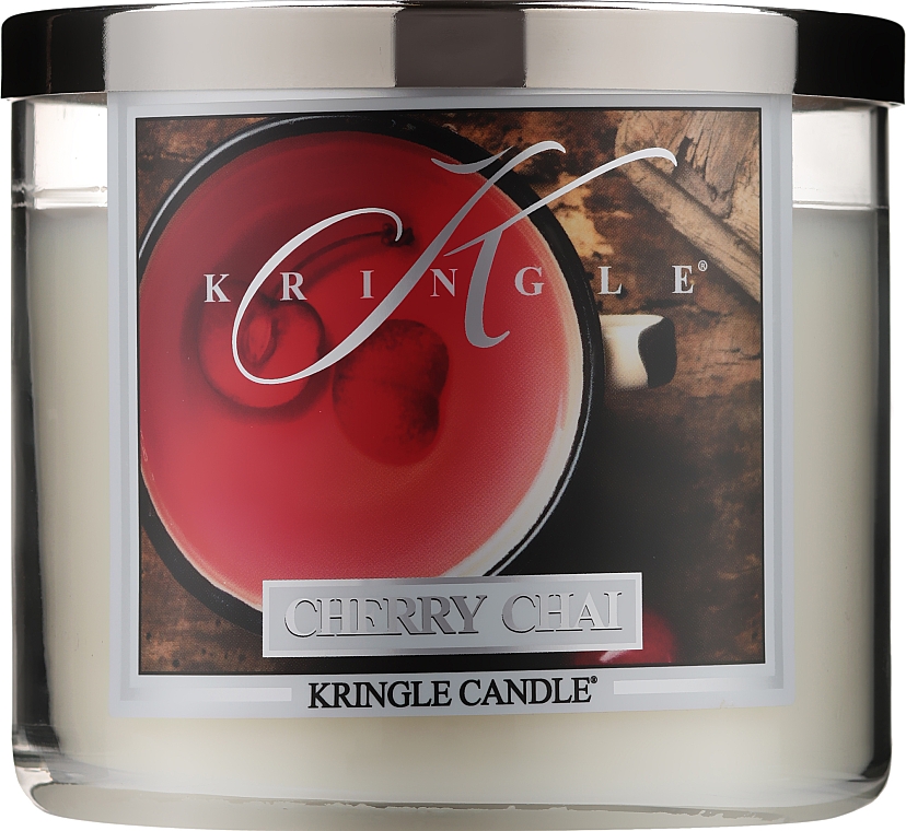 Ароматическая свеча в банке - Kringle Candle Cherry Chai — фото N1