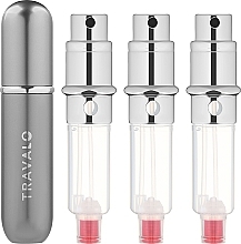 Набор атомайзеров для парфюмерии - Travalo Classic HD Silver Set (atomiser/3x5ml + case) — фото N2